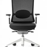 Silla de oficina ergonómica transpirable en color negro