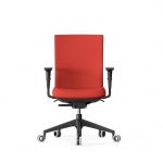 Silla de oficina ergonómica con tela roja