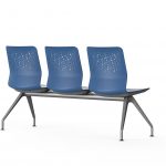 Banco de sillas para salas de espera en color gris