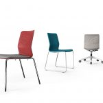 Diferentes modelos de sillas de colectividades para oficina