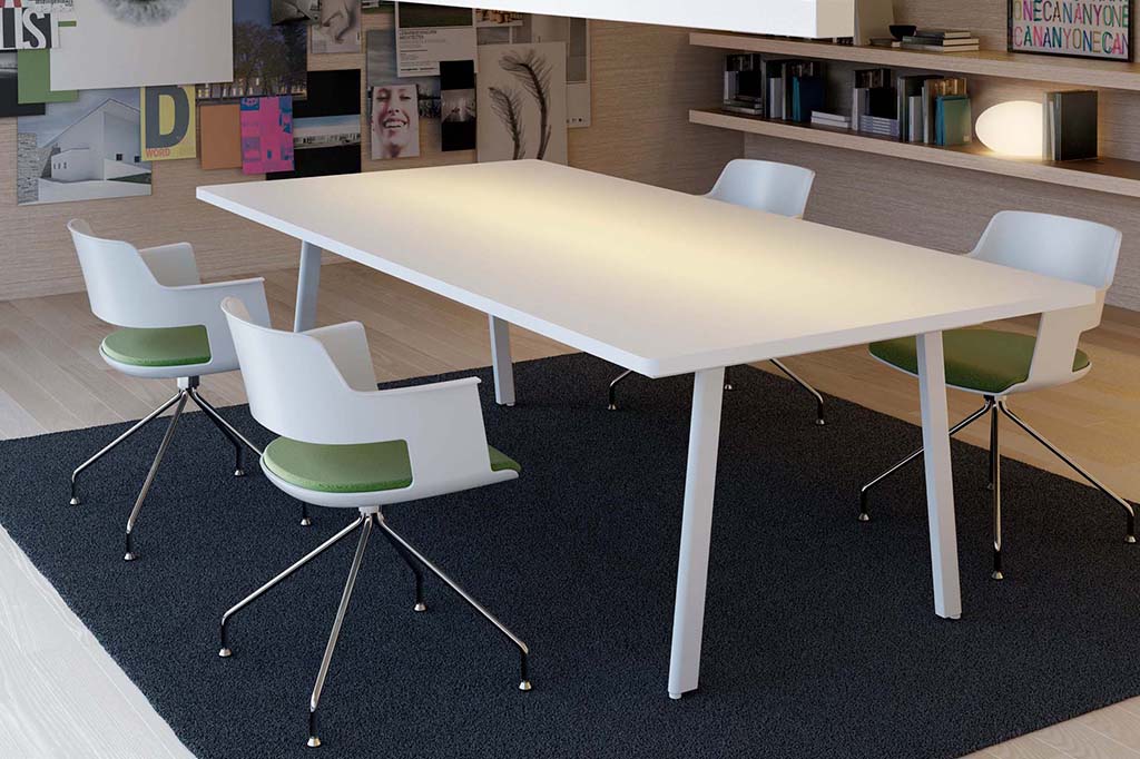 Mesa de reuniones para oficinas en color blanco